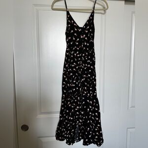 Band of gypsies black floral maxi dress